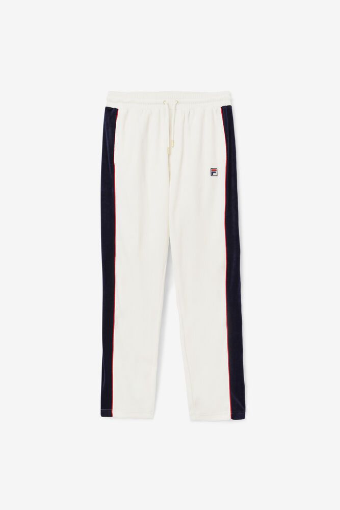 Fila Pants Cima Velour Mens White - India RJG-458316